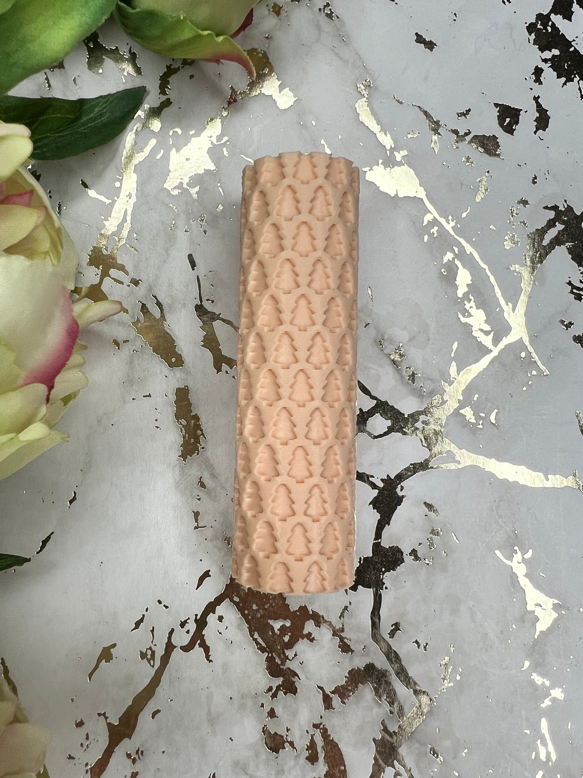Polymer clay texture roller Christmas 8