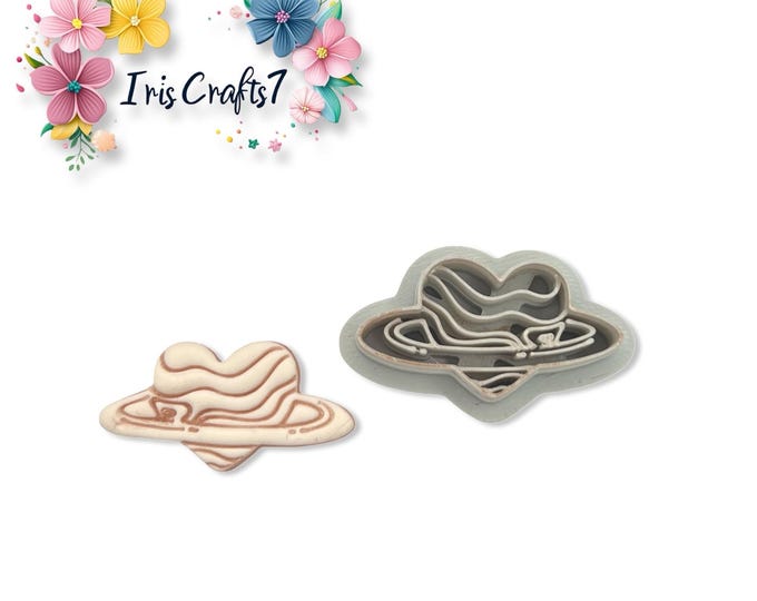 Love Planet No.2 Polymer Clay Cutter Valentine Earrings Tool