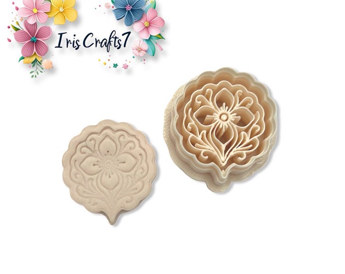 Ornamental Floral Polymer Clay Cutter – Intricate Earring Making Tool – Decorative Clay Cutter for Jewellery & Crafts
