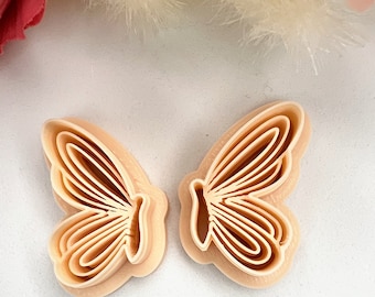 Butterfly Wings Polymer Clay Cutters – Earring Making Tools – DIY Jewelry Supplies – Handmade PLA Clay Cutter Set for Crafters