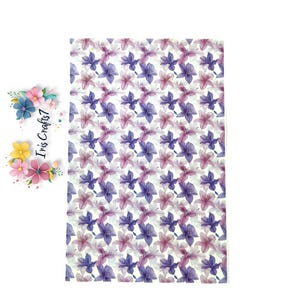 Purple Flowers Image Transfer Paper: Polymer Clay Tools (9.9cm x 14.8cm)