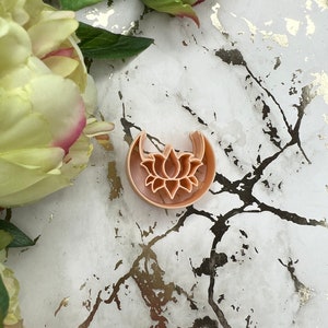 Clay Cutters Moon 1 Lotus – Polymer Clay Cutter Set for Earring Making, Mandala Flower Tools, Jewellery DIY Supplies