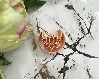 Lotus Moon Polymer Clay Cutters for Earrings Jewelry Tool