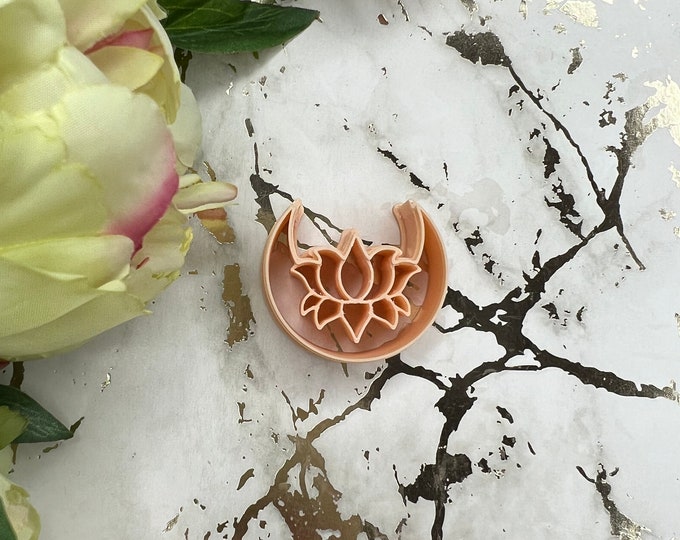 Clay cutters Moon 1 Lotus| Polymer clay cutters| Clay tools| Earrings cutters| Jewellery tools| Ceramic cutters