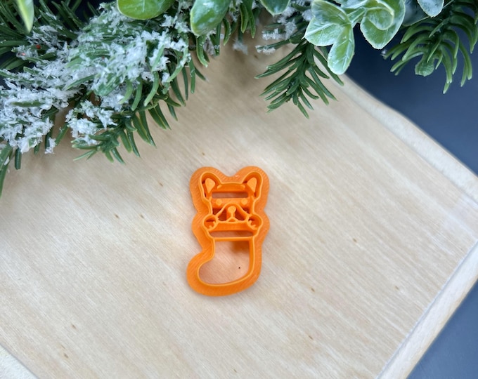 Pug in a Sock Polymer Clay Cutter - Christmas Jewellery - Handmade earrings - Ceramic Tools