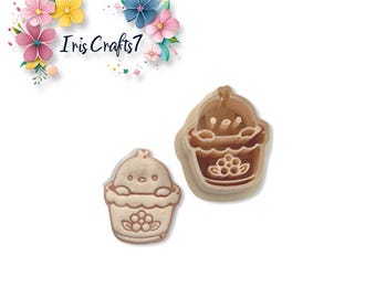 Chick Pot Polymer Clay Cutter for Easter Earrings