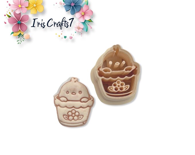 Chick Pot Polymer Clay Cutter for Easter Earrings