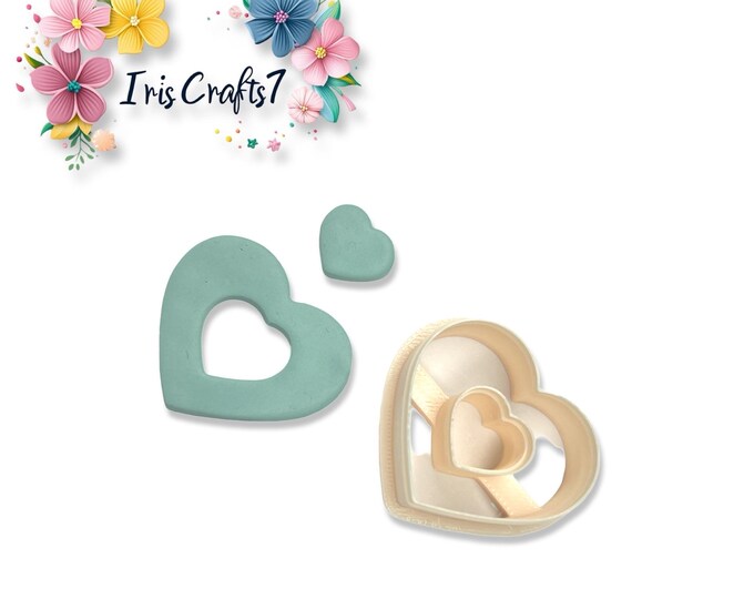 Heart With Hole Polymer Clay Cutter for Earrings Jewelry Tool