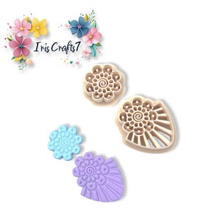 Boho Mandala 4 Polymer Clay Cutters for Earrings Making