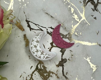 Mandala Moon 2 Polymer Clay Cutters for Earrings and Jewelry Making