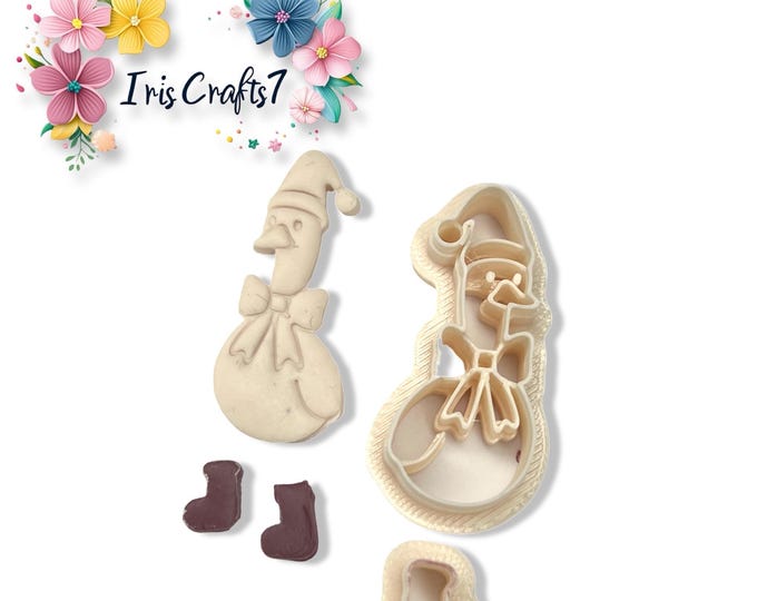 Goose with Shoes Polymer Clay Cutter for Christmas Earring Making, Jewellery & Craft Tools
