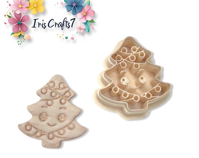 Kawaii Christmas Tree Polymer Clay Cutter for Handmade Earrings Making, Craft Tools