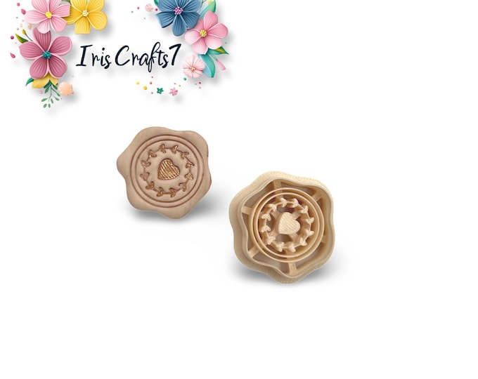 Wax Seal Heart 1 Polymer Clay Cutter - Ceramic tools - Cookie Cutter