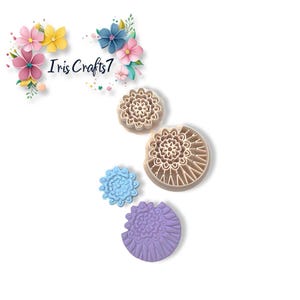 Boho Mandala 1 Polymer Clay Cutter: Earring Jewelry Making