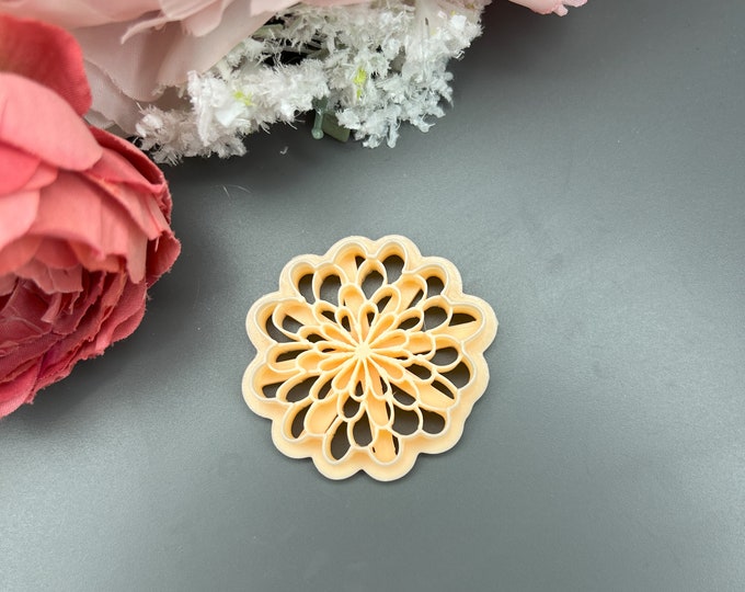 Polymer clay cutter Flower 30_ Handmade earrings_ Ceramic tools_ Clay cutters_ Floral jewellery