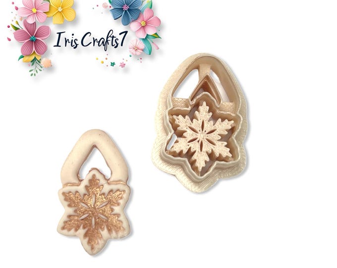 Snowflake Earring No. 2 Polymer Clay Cutter for Christmas Jewellery Making, Craft Tools