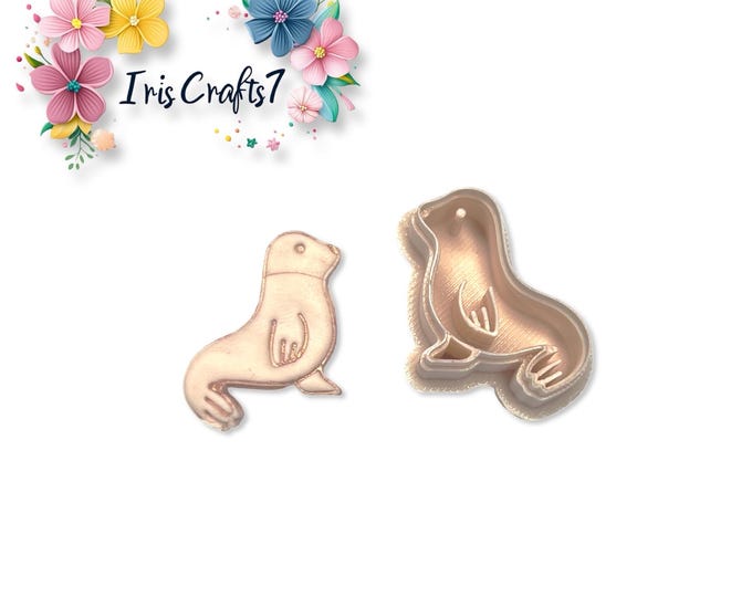 Seal Polymer Clay Cutter – Cute Sea Animal Earring Tool – Ocean Theme DIY Jewelry Mold – Beach Accessory Clay Supplies