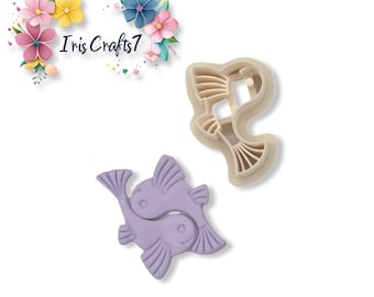 Yin Yang Fish Polymer Clay Cutter, 3D Printed Earring Making Tool, DIY Jewelry