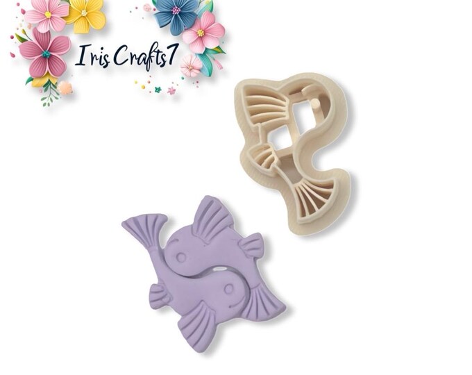Yin Yang Fish Polymer Clay Cutter for Earrings - Ceramic Craft Tool for Jewelry Making & Clay Shaping