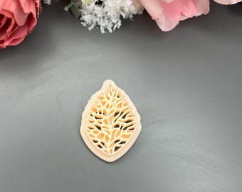 Leaf no. 2 Polymer Clay Cutters_ Floral Jewellery_ Ceramic Tools_ Handmade Earrings