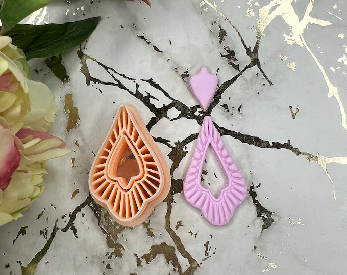 Clay Cutters Moroccan 7 Polymer Clay Cutters for Earrings & Crafts - Detailed Geometric Shapes, Durable, Easy to Use