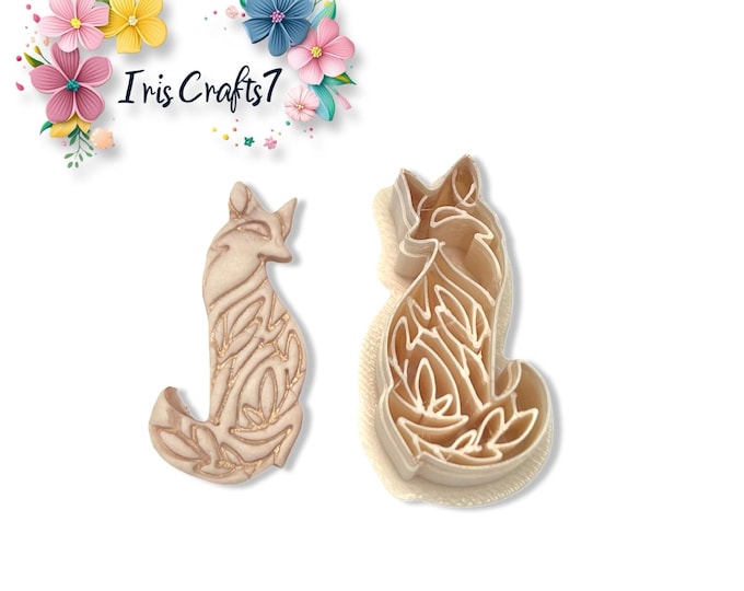 Elegant Fox Polymer Clay Cutter for Handmade Earring & Jewellery Making