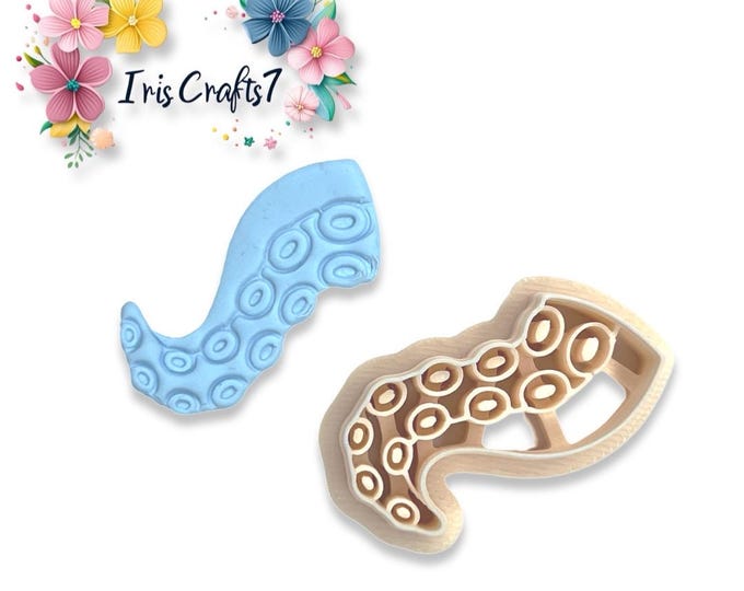 Octopus Tentacle Cutter for Polymer Clay Earrings