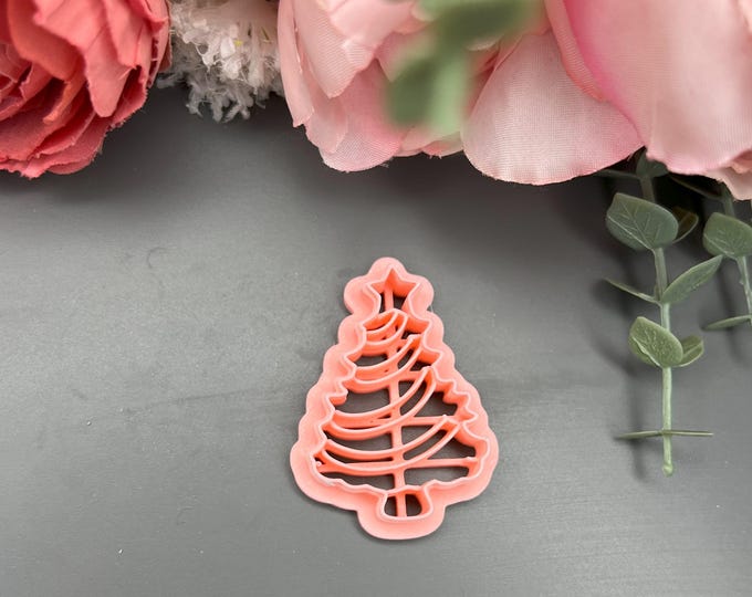 Christmas Tree 20 Polymer Clay Cutter_ Handmade Earrings_ Ceramic tools_ Christmas Jewellery