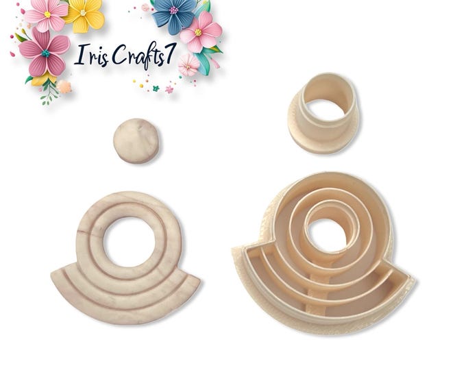 Circle Fan Set Polymer Clay Cutter for Handmade Earring Making, Jewellery Tools