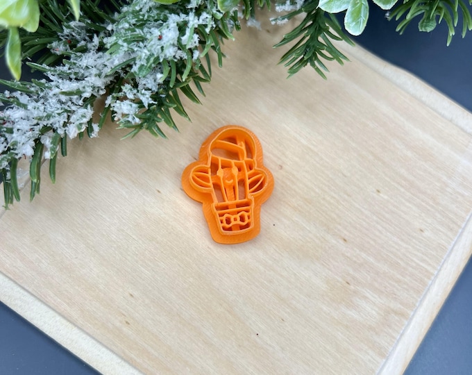 Christmas Cactus Polymer Clay Cutter - Christmas Jewellery - Handmade earrings - Ceramic Tools