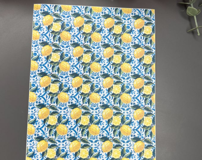 Lemons 3 image transfer paper_ Clay tools_ Polymer clay transfer_ Magic transfer paper