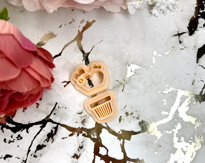 Clay cutters Love Cactus| Polymer clay cutters| Earrings making| Ceramic tools