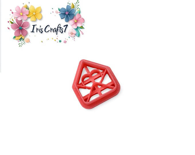 Love Letter 3 Polymer Clay Cutter - Ceramic Tools - Valentine Earrings