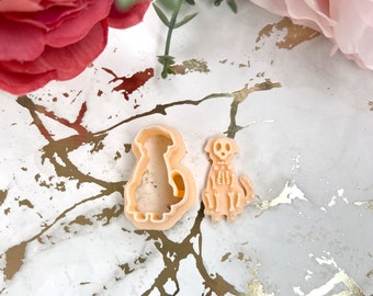 Clay cutters Dog skeleton| Polymer clay cutters| Halloween earrings| Clay tools