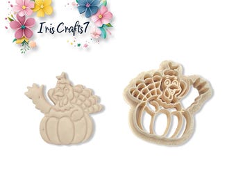 Turkey in Pumpkin Polymer Clay Cutter for Earrings Jewelry Tool