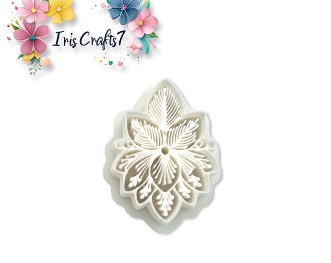 Magnolia Bloom Polymer Clay Cutter for Earrings Jewelry Tool