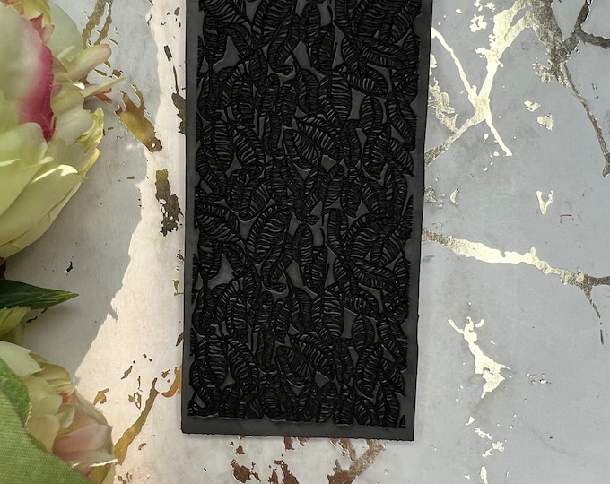 Polymer clay texture mat leaves 1 / Rubber texture mat
