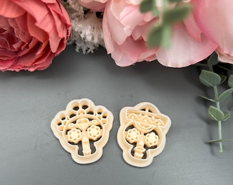 Men and Girl Skull Polymer Clay Cutters _ Halloween Cookie Cutters_ Skull Shaped Clay Tools_ DIY Craft Supplies_ Fondant & Biscuit Cutters