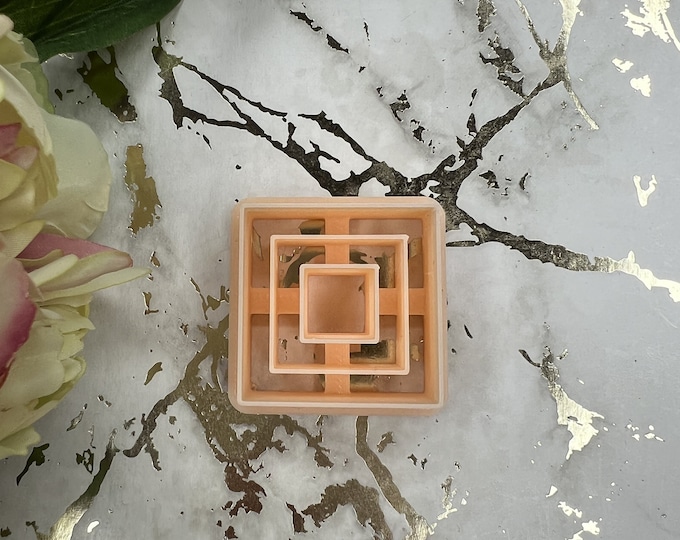 Square 2 polymer clay cutter / earrings clay cutters