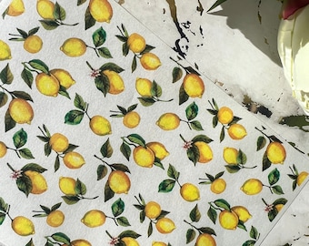 Lemons Image Transfer Paper for Polymer Clay | Fruit Decals for Handmade Jewelry & Crafts Supplies