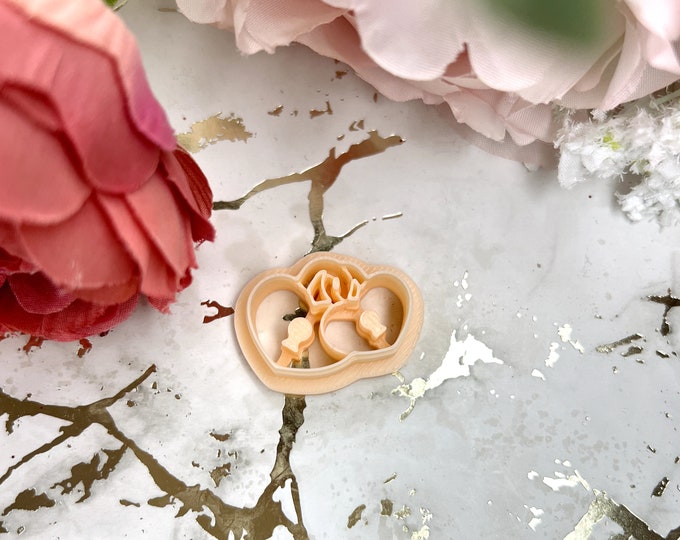 Clay cutters Heart Locks| Valentine Earrings| Polymer clay cutters| Metal clay