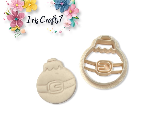 Christmas Toy Santa Belt Polymer Clay Cutter for Handmade Earring Making, Craft Tools