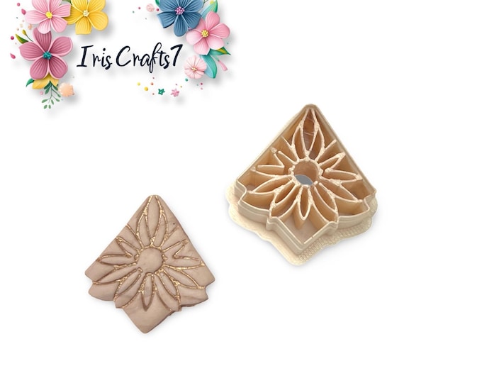 Geometric Art Deco Polymer Clay Cutter for Handmade Earring Making, Craft Supplies
