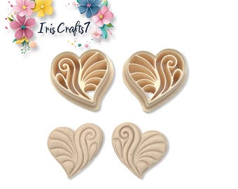 Heart Swirl Polymer Clay Cutter | Earring Shape | Craft Tool