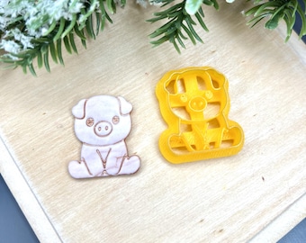 Pig 2 Polymer Clay Cutter – Animal Shape Tool for Earrings and Jewelry Making