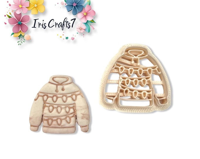 Sweater with Christmas Lights Polymer Clay Cutter for Earring Making, Craft & Jewellery Tools