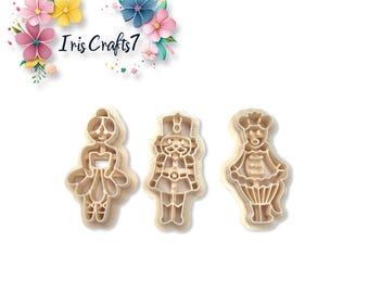 Ballerina, Mouse King, Nutcracker Set Polymer Clay Cutter for Christmas Earring & Jewellery Making