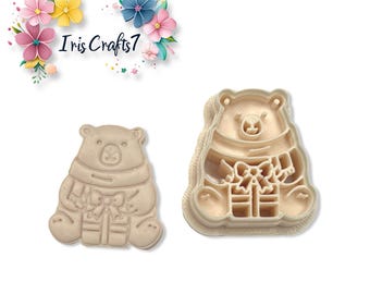 Polar Bear With Scarf Polymer Clay Cutter Christmas Winter Earrings Tool