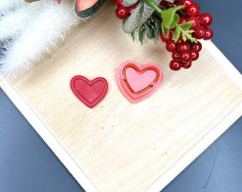 Valentine Heart Frame 2 Polymer Clay Cutter Earrings Jewelry Tool