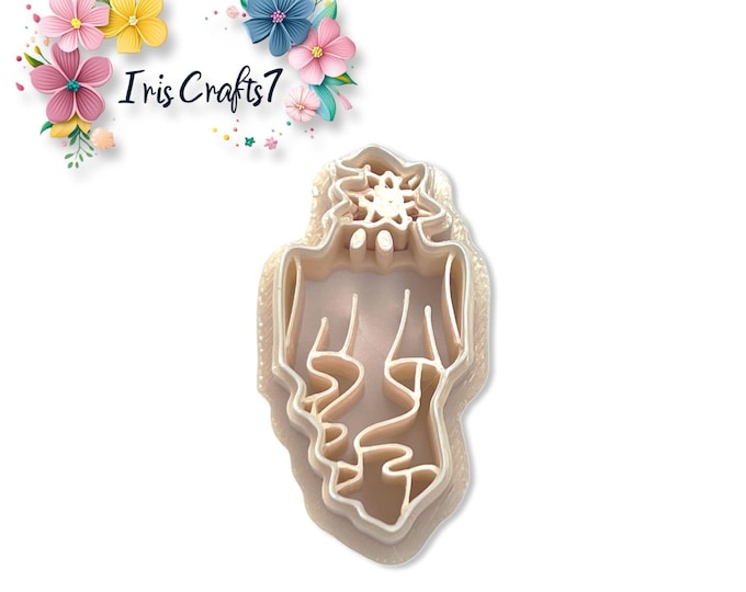 Floral Ghost Polymer Clay Cutter – Halloween Earring Tool – Cute Spooky Ghost Shape – DIY Jewelry Making Supplies